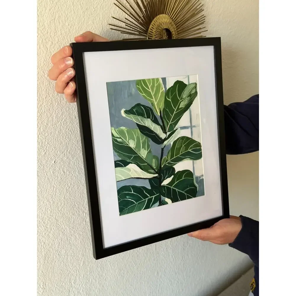 Framed Fiddle Leaf Fig Botanical Art Print